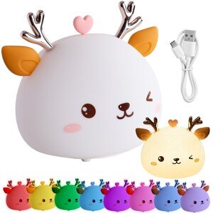TZB Dětská stolní LED lampa Fawn bílá