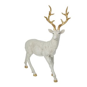 Dekorace Deer 40x12x45 cm white