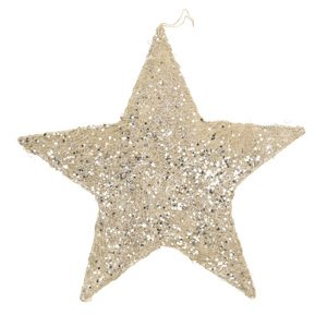 Vánoční ozdoba Star Champagne 30 cm