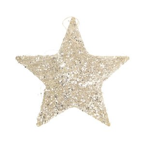 Vánoční ozdoba Star Champagne 25 cm