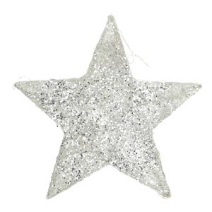 Vánoční ozdoba Star Silver 30 cm