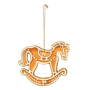 Vánoční výzdoba Gingerbread Horse 11x10 cm