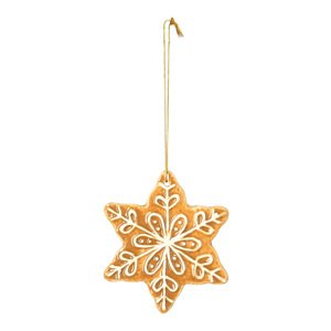 Vánoční výzdoba Gingerbread Star II 10x10 cm