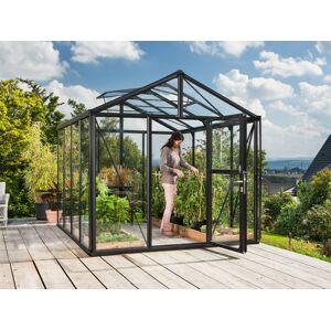 Vitavia Zahradní skleník Zeus (3mm tvrzené bezpečnostní sklo, cca 8,1 m², černá)
