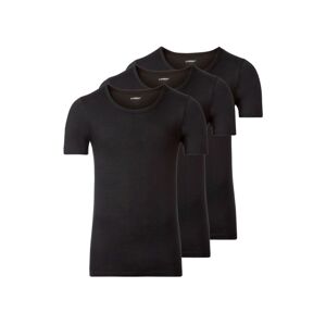 Livergy® Pánské spodní triko, 3 kusy (kulatý výstřih, černá, 6/L)