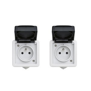 Parkside® Zásuvka / Vypínač do vlhkých prostor, Ip54 (zásuvka, 2 kusy)