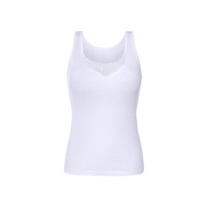 esmara® Dámská bezešvá krajková košilka s BIO bavlnou (bílá, Xl(48/50))