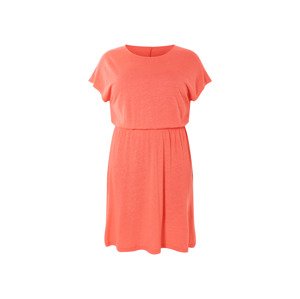esmara® Dámské lněné šaty XXL (korálová, XL (48/50))