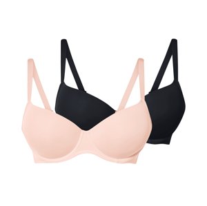 esmara® Dámská podprsenka, 2 kusy (černá/béžová, 85D)