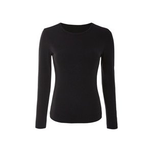 esmara® Dámské triko s dlouhými rukávy (černá, Xs(32/34))